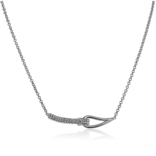 ZINZI Sterling Silver Luxury Necklace 45cm Knotted Chain by Dutch Designer Mart Visser MVC9