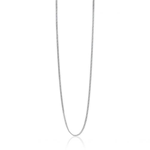 ZINZI Sterling Silver Curb Chain Necklace 45 cm