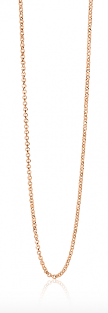45cm ZINZI Rose Gold Plated Sterling Silver Rolo Chain Necklace ZILC-J45R