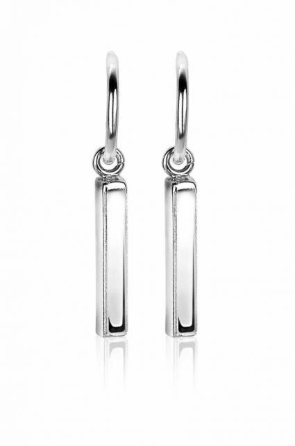 26mm ZINZI Sterling Silver Stud Earrings Bar ZIO2099