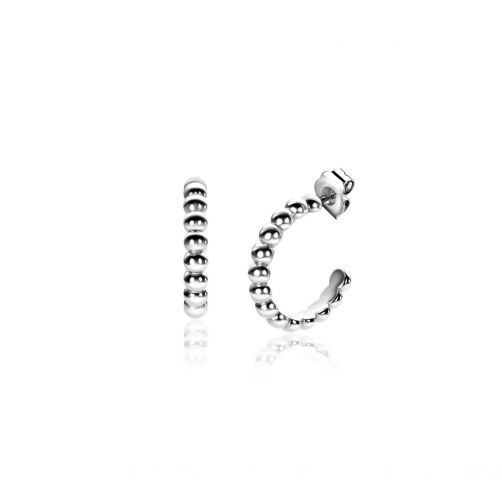 ZINZI zilveren halve oorringen glad bol 19mm ZIO603ST

