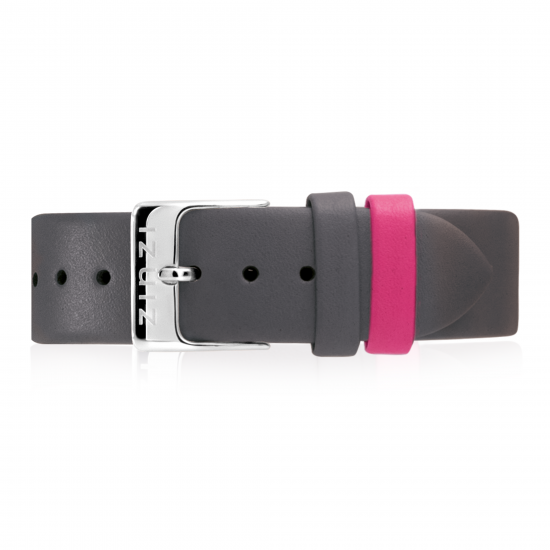 ZINZI Retro Grey Leather Strap 18mm RETBAND15