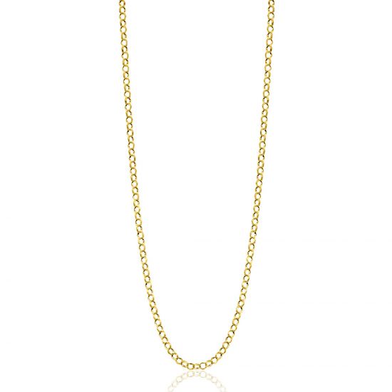 ZINZI 14K Gold Rolo Chain Necklace 2,2mm width 43-45cm ZGC441