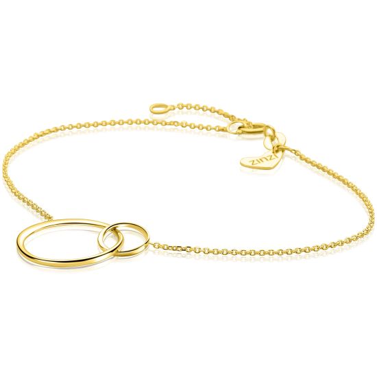 ZINZI GOLD armband verbonden 2 rondjes