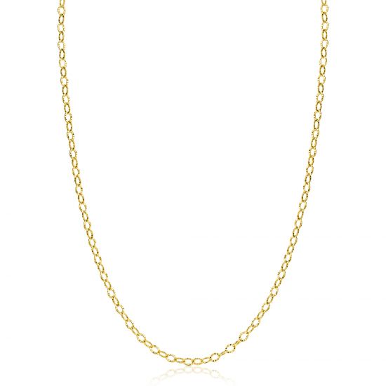 ZINZI GOLD collier ronde schakels gediamanteerd
