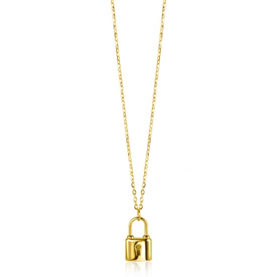 ZINZI 14K Gold Necklace Lock 14mm 45cm ZGC343
