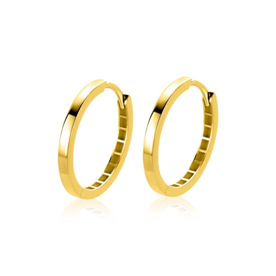 ZINZI GOLD klapcreolen glad 19x2mm