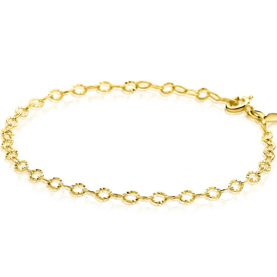 ZINZI GOLD armband ronde schakels gediamanteerd