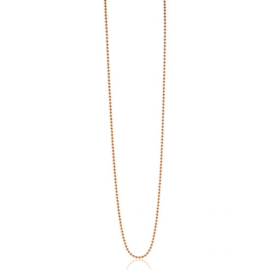 ZINZI zlv. bol collier 45 cm rosé verguld