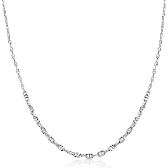 ZINZI zlv. collier marine schakels aflopend