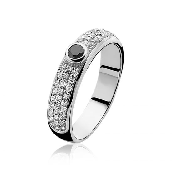 ZINZI Sterling Silver Ring Black ZIR764
