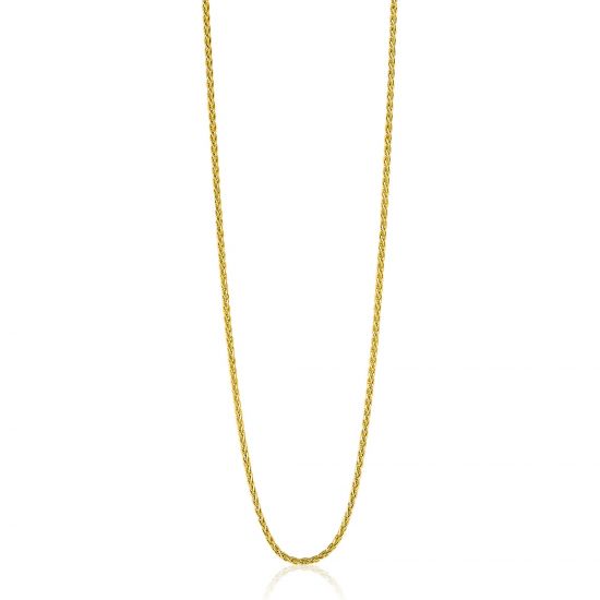 ZINZI zlv. palmier collier 45 cm geel verguld
