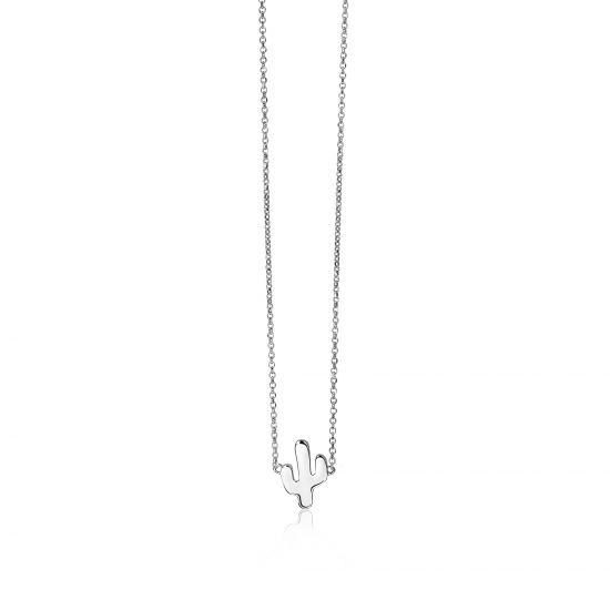 ZINZI Sterling Silver Fantasy Necklace Cactus 40-45cm ZIC1680