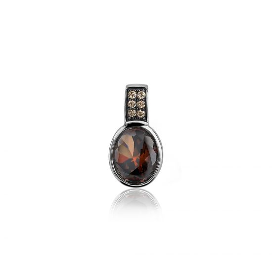 ZINZI Sterling Silver Pendant Brown ZIH1045C