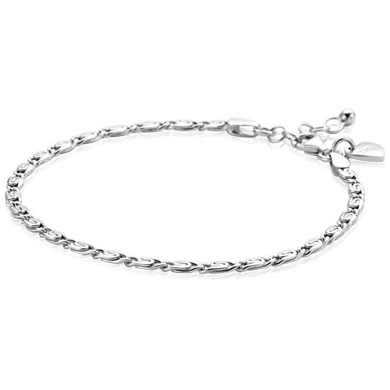 ZINZI zlv. armband scroll schakels 3mm