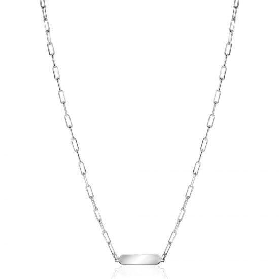 ZINZI Sterling Silver Chain Necklace with Beads and 3 Shiny Heart Charms 17-20cm ZIC2531