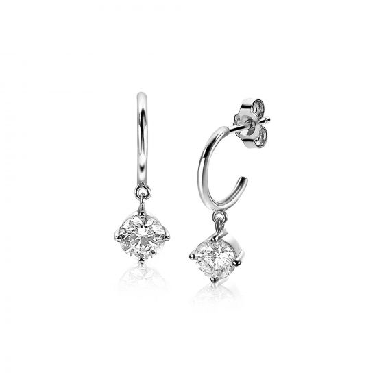 ZINZI Sterling Silver Earrings White Zirconia ZIO1980