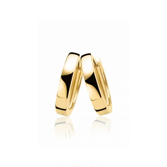 17mm ZINZI Gold Plated Sterling Silver Hoop Earrings 17x3mm ZIO186G