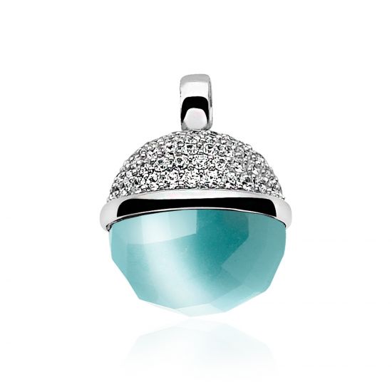 ZINZI Sterling Silver Pendant Turquoise ZIH623T