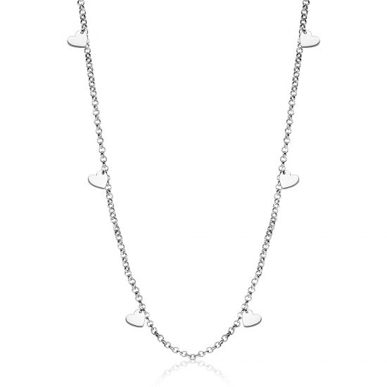 ZINZI Sterling Silver Fantasy Necklace Heart 40-45cm ZIC1677
