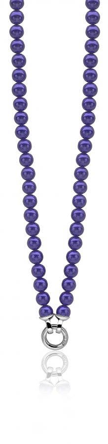 ZINZI Necklace Blue Pearls and Sterling Silver Clasp 45cm ZIC401BL-S