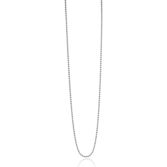 45cm ZINZI Sterling Silver Beads Necklace ZILC-B45