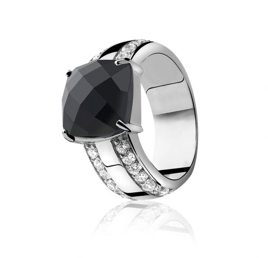 ZINZI Sterling Silver Ring Black ZIR625