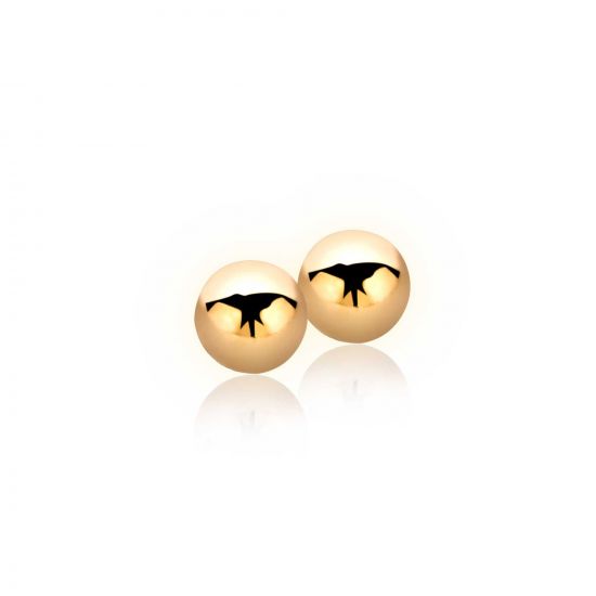 5mm ZINZI Gold Plated Sterling Silver Stud Earrings Bead ZIO807G