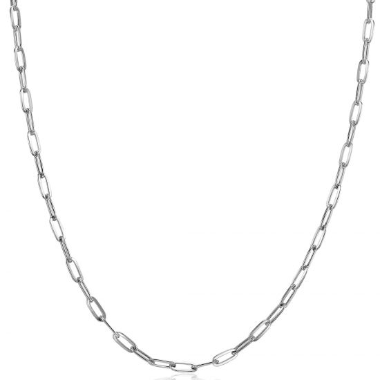 ZINZI Sterling Silver Necklace Paperclip Chain width 2,7mm 45cm ZIC2150