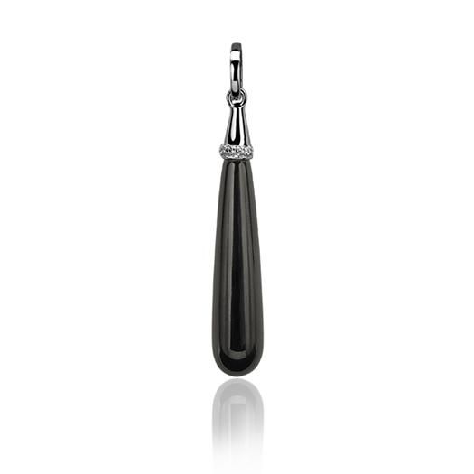 ZINZI Sterling Silver Drop Pendant Black ZIH928Z