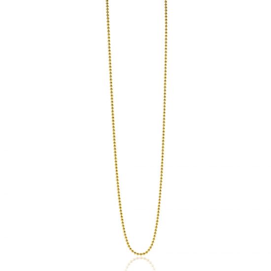 42cm ZINZI Gold Plated Sterling Silver Beads Necklace ZILC-B42G