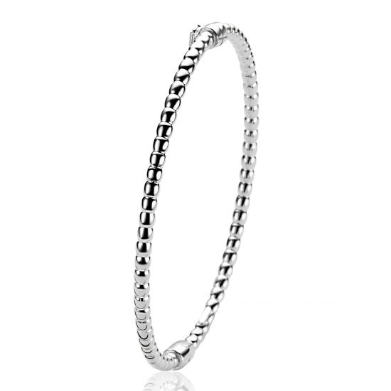 ZINZI zlv. bangle armband bolletjes 3mm
