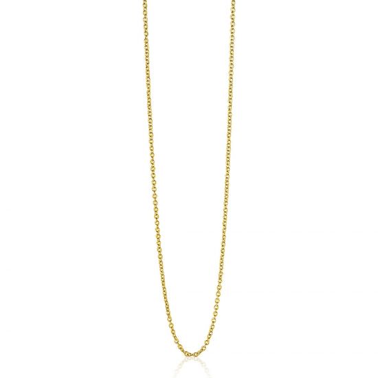 60cm ZINZI Gold Plated Sterling Silver Anchor Necklace ZILC-A60G
