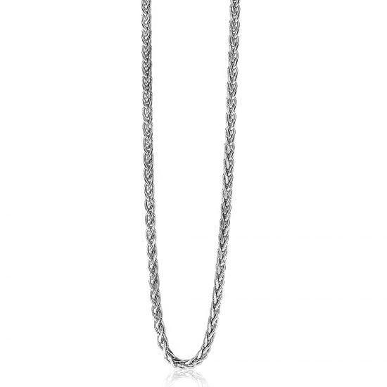 ZINZI Sterling Silver Wheat Chain Necklace width 3mm 45cm ZIC1931