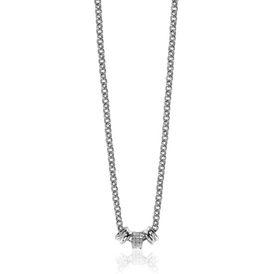ZINZI Sterling Silver Necklace 45cm with 3 Round Chains by Dutch Designer Mart Visser MVC23