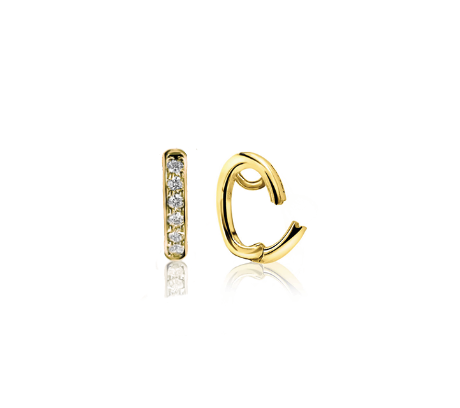 ZINZI Gold Plated Sterling Silver Pendant White Zirconias to wear Earrings Pendants on a Necklace ZIH2CHG