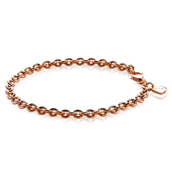 ZINZI Rose Gold Plated Sterling Silver Bracelet 19cm ZIA1153R