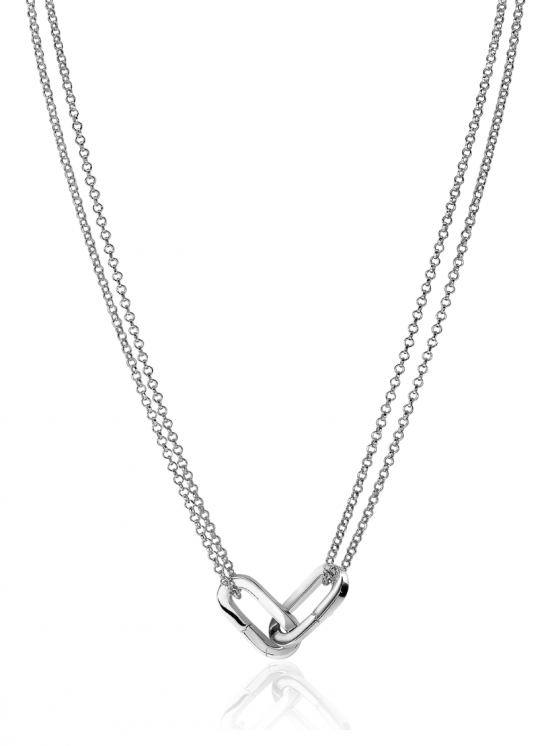 ZINZI Sterling Silver Necklace Oval Clasps 45cm ZIC2215Z