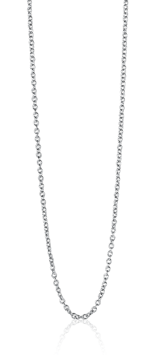 42cm ZINZI Sterling Silver Anchor Necklace ZILC-A42