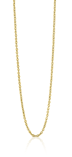42cm ZINZI Gold Plated Sterling Silver Anchor Necklace ZILC-A42G