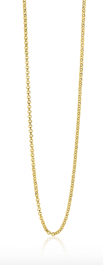 ZINZI zlv. jasseron collier 60 cm geel verguld