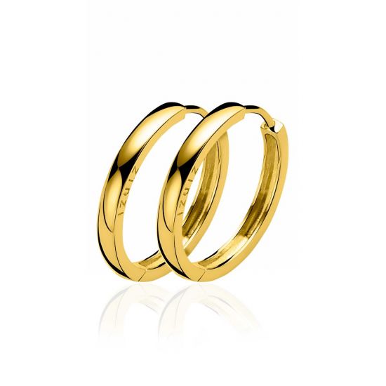 24mm ZINZI Gold Plated Sterling Silver Hoop Earrings width 3mm ZIO192G