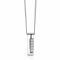 Mart Visser by ZINZI zilveren ketting met strakke rechte hanger glad wit 45cm MVC17
