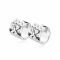Mart Visser by ZINZI zilveren fantasie oorsieraden glad 16 x 13,5mm MVO15
