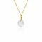 ZINZI 14K Gold Pendant White Pearl 10mm ZGH405 (excl. necklace)