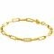 ZINZI Gold 14 krt gouden armband met trendy paperclip/closed for ever schakels 4mm breed, lengte 19cm ZGA347