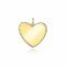19mm ZINZI 14K Gold Pendant Shiny Heart with White Gold Pearls ZGH364-19 (excl. necklace)