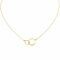 ZINZI 14K Gold Necklace with 2 Connected Open Circles 42cm ZGC113