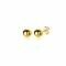 3mm ZINZI 14K Gold Bead Stud Earrings ZGO393