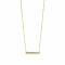 ZINZI 14K Gold Necklace Bar White Zirconia 45cm ZGC182